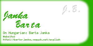 janka barta business card